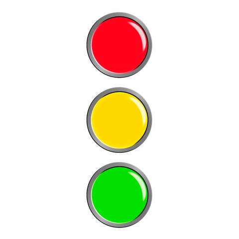 Ampel: rot, gelb, grün (Foto: Colourbox)