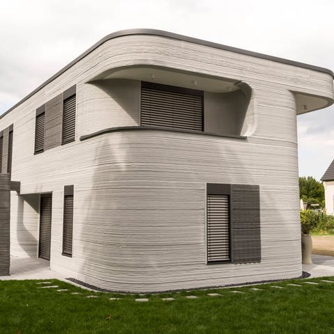Deutschlandweit erstes Wohnhaus aus einem 3D-Drucker  (Foto: IMAGO, IMAGO / teamwork)