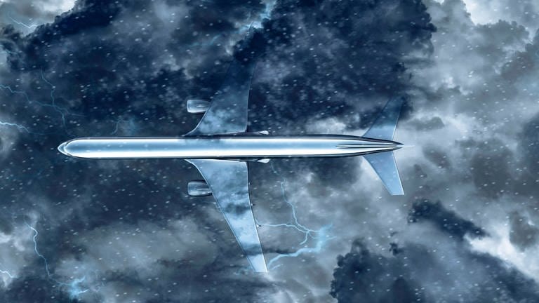 Flugzeug im Sturm: Hinter der scheinbar lapidaren Anzeige "Windgeschwindigkeit 50 kmh" steckt eine ziemlich aufwändige Rechnerei. (Foto: IMAGO, IMAGO / UIG)