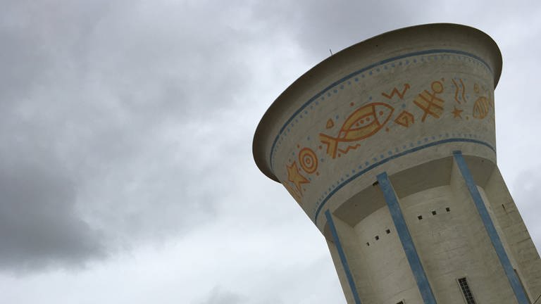 Wasserturm bei Sibiril in der Bretagne: In Frankreich stehen ungefähr 16.000 Wassertürme – in Deutschland sind es vielleicht 2.000. Das hat zum Teil historische Gründe. (Foto: SWR, Candy Sauer)
