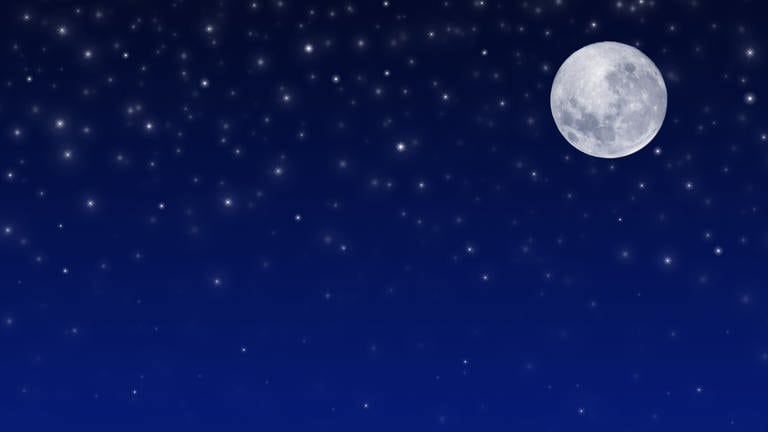 Mond am Sternenhimmel (Foto: Colourbox)