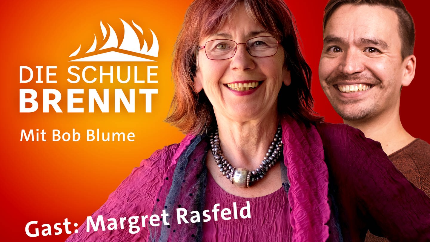 Margret Rasfeld und Bob Blume auf dem Podcast-Cover von 
