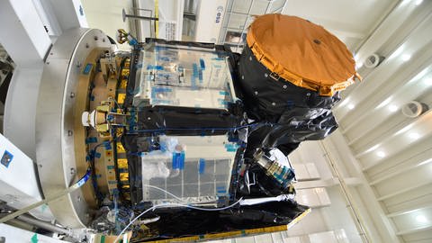 Das Weltraumteleskop CHEOPS wurde am Center for Space and Habitability (CSH) der Universität Bern entwickelt, zusammengebaut und getestet.  (Foto: Pressestelle, NASA)