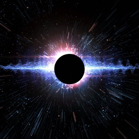Illustration der Explosion eines Schwarzen Lochs im Universum (Foto: IMAGO, ezumeimages via www.imago-images)