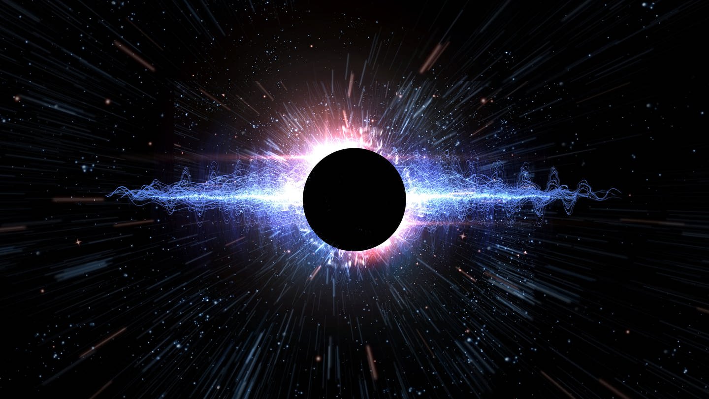 Illustration der Explosion eines Schwarzen Lochs im Universum (Foto: IMAGO, ezumeimages via www.imago-images)