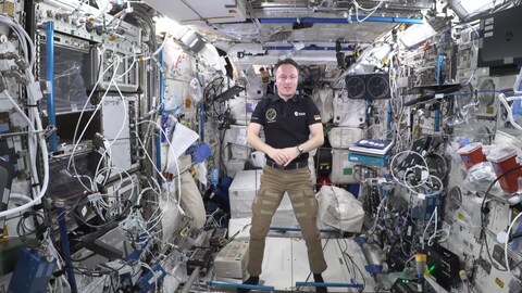 Astronaut Matthias Maurer hat sich auf der ISS "in die Erde verliebt". (Foto: Pressestelle, SWR, SWR /ESA)