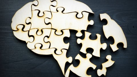 Das Gehirn als Puzzle als Symbol für Erkrankungen wie Alzheimer (Foto: IMAGO, IMAGO / YAY Images)