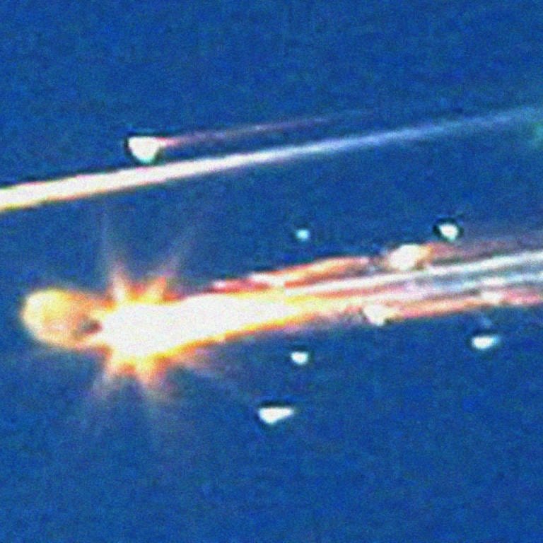 Am 1. Februar 2003 verglühte das Raumschiff Columbia beim Wiedereintritt in die Atmosphäre. Alle sieben Insassen kamen dabei ums Leben. (Foto: picture-alliance / Reportdienste, picture alliance / ASSOCIATED PRESS)