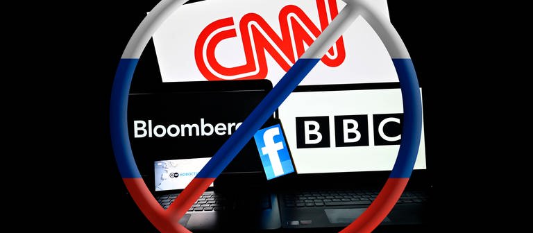 Russische Blockade von unabhängigen Medien wie CNN und BBC (Foto: IMAGO, IMAGO / Future Image)