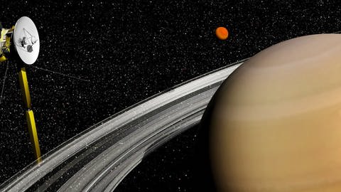 Cassini-Sonde im Orbit des Saturns (Foto: IMAGO, IMAGO / agefotostock)