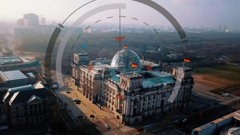 Zielfernrohr über Reichstag (Foto: SWR)