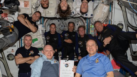 Schon beim Besuch der Axiom 1 Weltraumtouristen wurde es sehr eng auf der ISS. (Foto: IMAGO,  IMAGO/ZUMA Wire)