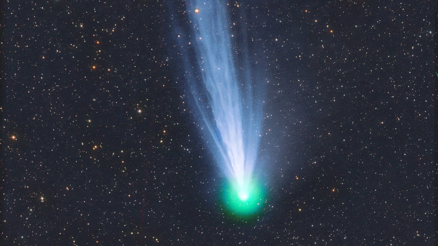 Komet 12/Pons-Brooks mit typischer grüner Hülle und Schweif, tags: Komet, Pons-Brooks, Teufelskomet (Foto: picture-alliance / Reportdienste, picture alliance/dpa/AZM)