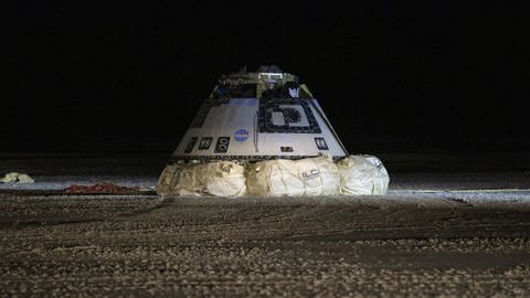 Die Boeing Starliner-Raumkapsel konnte im Dezember 2019 aufgrund einer technischen Störung die Internationale Raumstation nicht erreichen und kehrte früh zur Erde zurück. (Foto: IMAGO, imago images/ZUMA Press/ Bill Ingalls/Nasa)