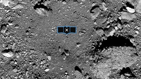 An dieser Stelle des Asteroiden Bennu soll die Sonde OSIRIS REx ihre Proben entnehmen. (Foto: IMAGO, imago/NASA)