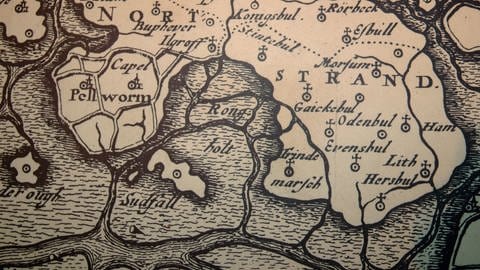 Karte Rungholt aus dem Jahr 1652 (Foto: dpa Bildfunk, Picture Alliance)