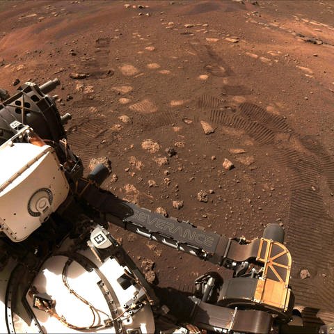 Rover Peseverance rollt über den Mars (Foto: picture-alliance / Reportdienste, Picture Alliance)