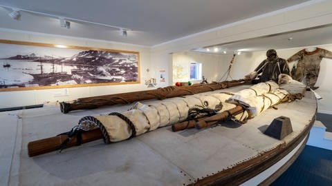 Replik des James Caird Rettungsbootes im South Georgia Museum in Grytviken, Südgeorgien. (Foto: IMAGO, imago images/robertharding)
