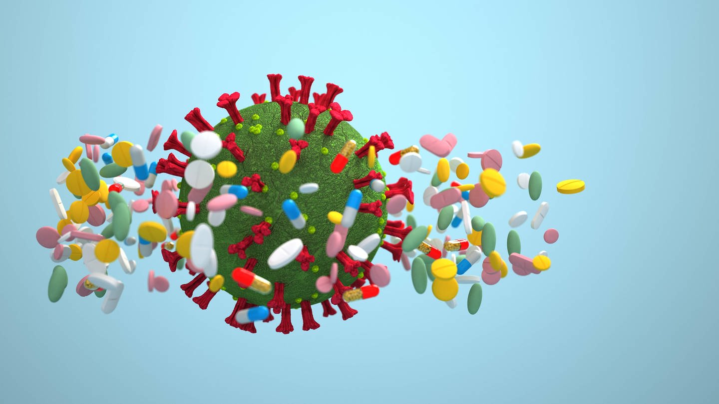 Coronavirus Medicine Colored pills against the coronavirus. (Foto: IMAGO, IMAGO / Alexander Limbach)