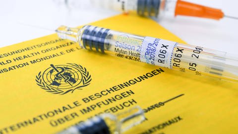 Impfschein  mit Spritze (Foto: IMAGO, imago images / Christian Ohde)