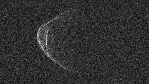 Radarbild des Asteroiden 1998 OR 2, aufgenommen vom Radarteleskop der NASA in AreciboNew Mexico. (Foto: Arecibo Observatory NASA NSF)