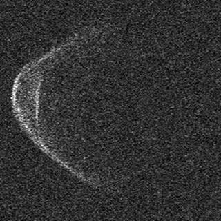 Radarbild des Asteroiden 1998 OR 2, aufgenommen vom Radarteleskop der NASA in AreciboNew Mexico.