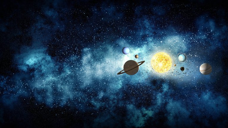 Von einer Planetenparade spricht man, wenn alle anderen Planeten des Sonnensystems gleichzeitig von der Erde aus zu sehen sind. (Foto: IMAGO, imago images/Shotshop)