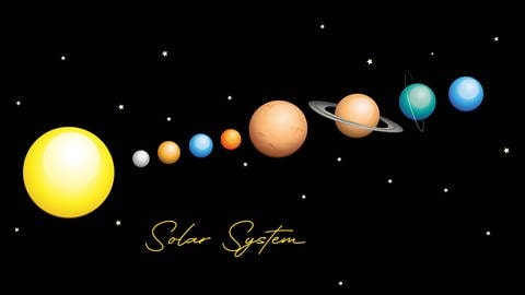 Die Planeten unseres Sonnensystems. Immerhin vier von ihnen könnten am 24. Juni 2022 unter günstigen Bedingungen zu sehen sein. (Foto: IMAGO, imago images/Shotshop)