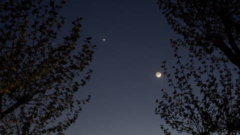 Mond und Venus am Abendhimmel (Foto: IMAGO,  imago/blickwinkel)