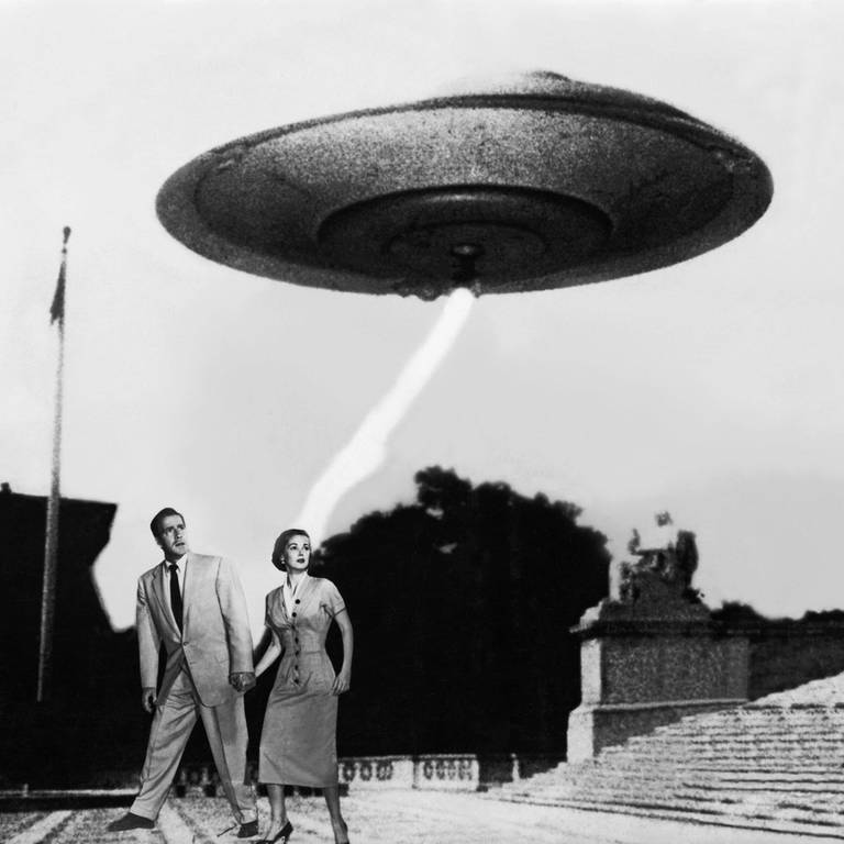 Szene aus dem Film "Earth vs. the Flying Saucers"