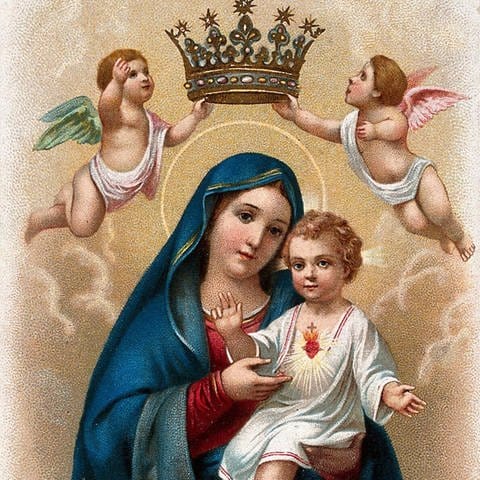 Zeichnung der Maria mit Kind in der S. Maria Maggiore in Bologna