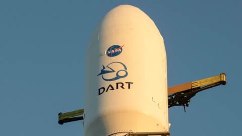 Die SpaceX Falcon 9 Rakete hat die DART-Sonde an Bord. (Foto: IMAGO, IMAGO / ZUMA Wire)