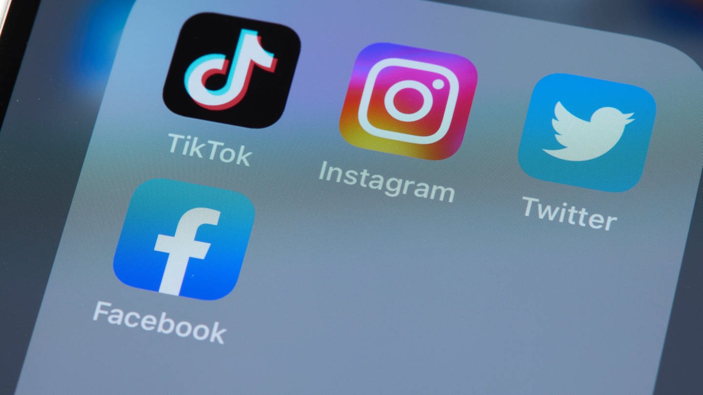 Verschiedene Apps der sozialen Medien auf einem Handy-Bildschirm (Foto: IMAGO, IMAGO / AFLO)