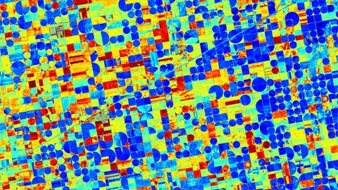 Simulation unterschiedlicher landwirtschaftlicher Flächen, die den unterschiedlichen Wasserbedarf zeigen (Foto: picture-alliance / Reportdienste, /dpa/ConstellR GmbH)