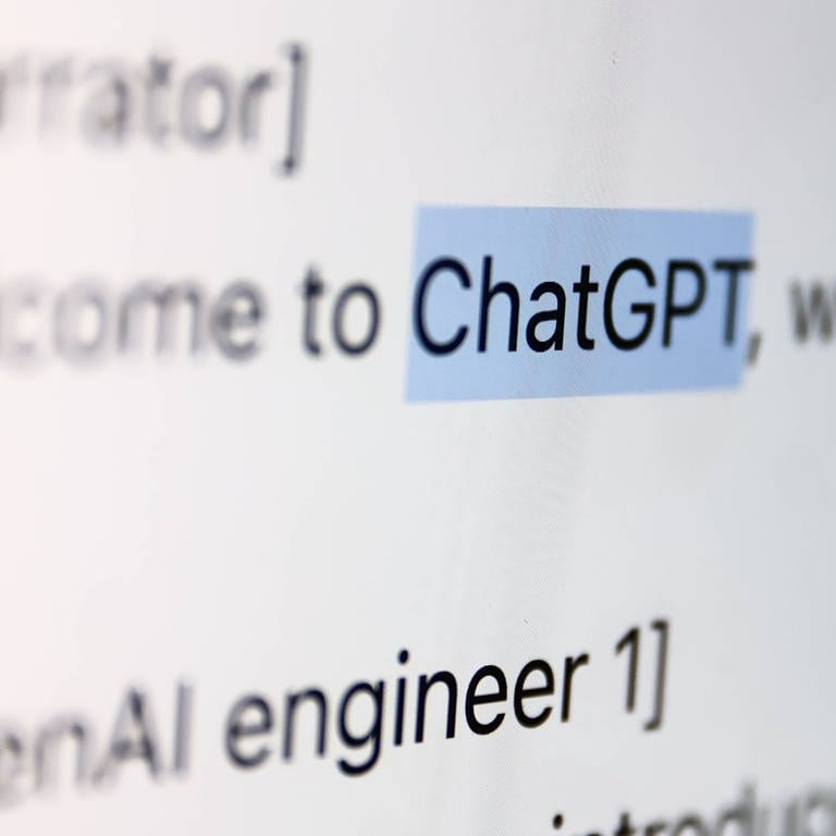 Das Bild zeigt die Startseite von Chat-GPT.