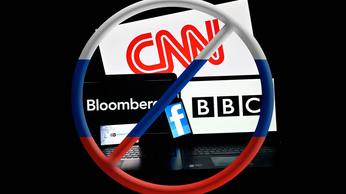 Russische Blockade von unabhängigen Medien wie CNN und BBC (Foto: IMAGO, IMAGO / Future Image)