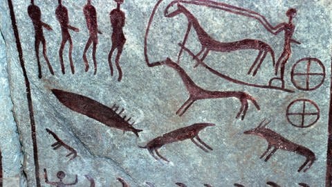 Wandmalerei aus der Bronzezeit (Foto: IMAGO, IMAGO / Heritage Images)