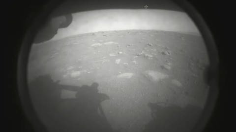 Das erste Bild der Marsoberfläche vom Nasa-Rover Perseverance (Foto: IMAGO, IMAGO / UPI Photo)