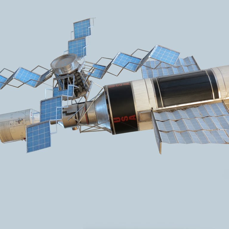 Die Skylab-Mission startete am 14. Mai 1973. Nicht alles lief nach Plan. Modell der Raumstation Skylab (Foto: IMAGO, IMAGO/Panthermedia)