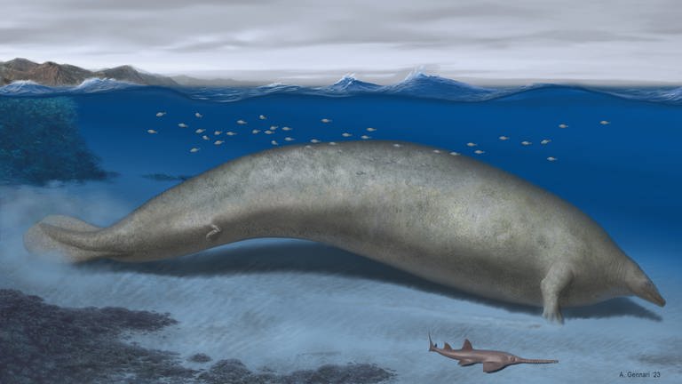 Der Perucetus Colossus, der peruanische Wal aus der Urzeit, könnte möglicherweise das schwerste Tier sein, das jemals auf der Erde gelebt hat.