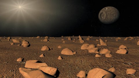 Mission zum Mars: Im September 2024 soll eine Sonde zum Marsmond Phobos starten. Ihre Aufgabe ist es, einen Rover absetzen. Ein Highlight der Raumfahrt im Jahr 2024. (Foto: dpa Bildfunk, picture alliance / Bildagentur-online/Space | -)