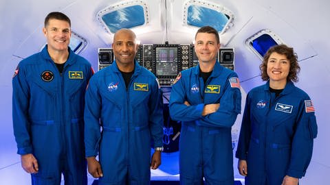 Im September 2026 sollen mit der Artemis III-Mission der NASA wieder Menschen auf dem Mond landen. Ein Jahr zuvor startet diese Crew mit der Artemis II-Mission einen wichtigen Testflug um den Mond.