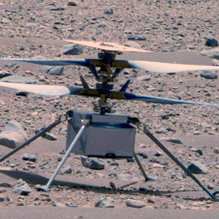 Zu sehen ist der kleine Helikopter Ingenuity auf dem Mars (Foto: IMAGO, Zuma Wire)
