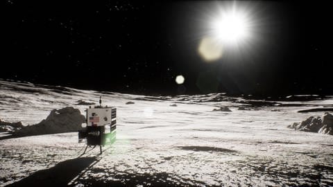 Das Filmen einer Mondlandung gilt als schwierig. Eine neue Spezialkamera soll das nun möglich machen. Zu sehen ist hier eine Computer-Illustration einer erfolgreichen Landung der IM-1-Sonde.
