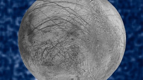 Wasserschwaden auf dem Jupitermond Europa (Foto: dpa Bildfunk, Nasa/Esa/W. Sparks/NASA/dpa +++(c) dpa - Bildfunk)