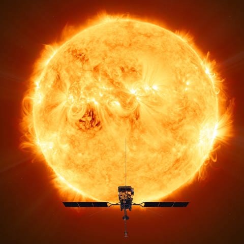 Solar Orbiter wird so nahe wie möglich an die Sonne heranfliegen. Dabei ist die Hitze die größte Herausforderung.