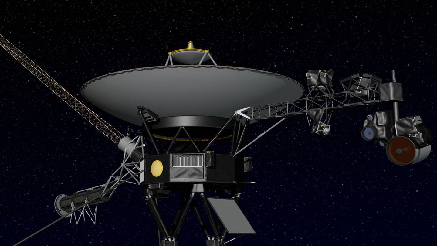 Die Voyager1-Sonde startete bereits 1977 ins All. Durch einen Fehler im System waren die auf der Erde empfangenen Daten der Sonde seit letztem Jahr unbrauchbar. Jetzt konnte Voyager 1 erfolgreich per Fernwartung repariert werden. (Foto: IMAGO,  IMAGO/ZUMA Wire)