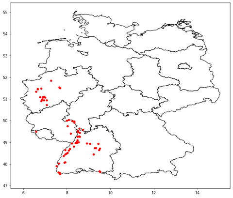 Die Apfelblüte in Deutschland verharrt am 8. April 2022 in einem schmalen "Blühstreifen", der sich im Westen und Südwesten durchs Land zieht. (Foto: SWR)