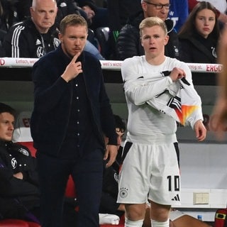 Jonny Burkardt (re.) und Julian Nagelsmann