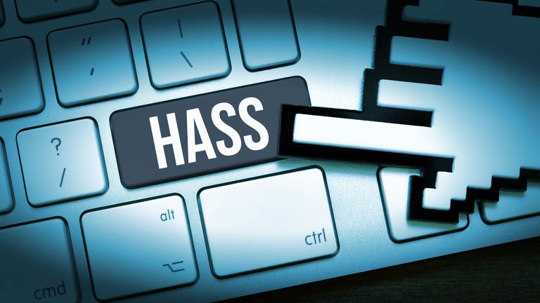 PC-Tastatur mit der Taste "HASS" (Foto: dpa Bildfunk, Christian Ohde)